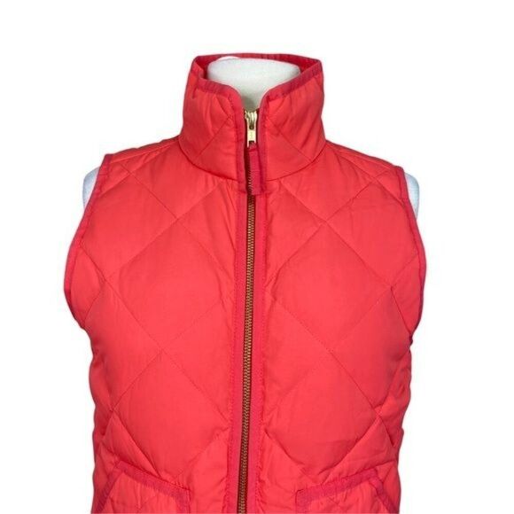 J.Crew Puffer Vest Size Extra Small Solid Pink - Picture 4 of 10